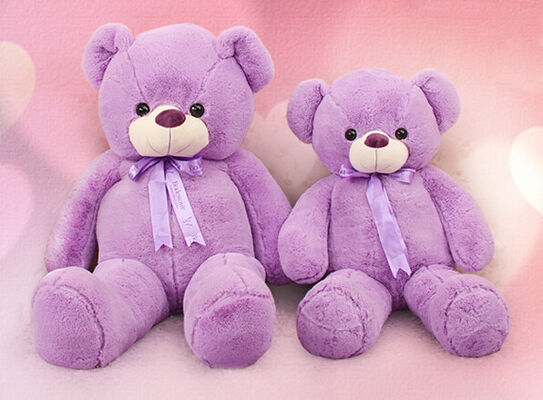Fashion Purple Large Teddy Bear Jumbo Stuffed Animal Toys Big Size