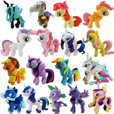 8 inch Cute and Lovely Cartoon Plush Toys My Little Pony  Family Collection Plush Toys