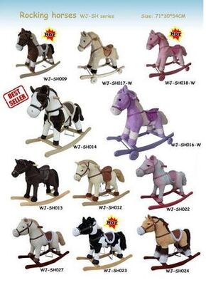 Plush Rocking Horse Collection Cute Baby Toys For Children Ride on Playing