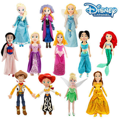 50cm Original Disney Princess Family Cartoon Stuffed Plush Toys