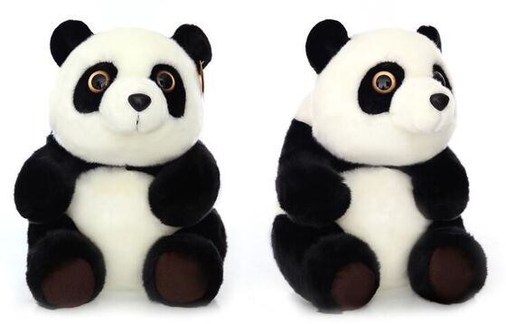 Stuffed Animal Kids Plush Toys Genuine Plush Black Panda Shaped , 20cm / 30cm / 45cm