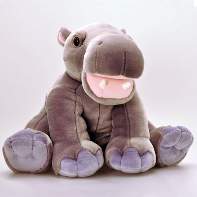 8 Inch Lovely Hippo Animal Plush Toys Promotion Gifts For Holiday Celebration
