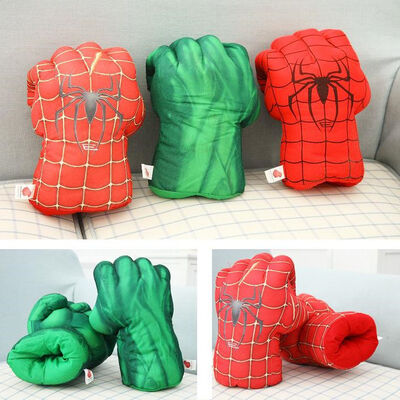 Super man Plush Paw Gloves Hand Puppet stuffed Animal  Plush Toys