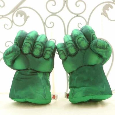 Super man Plush Paw Gloves Hand Puppet stuffed Animal  Plush Toys