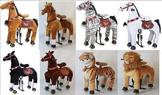 Lovely Amusement Park Equipment Mechanical Pony Kid Ridding On Walking Animal