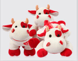 Cute Redbull Milka-Cow Stuffed Plush Toy For Promotion Gifts , Soft Toys for Collection