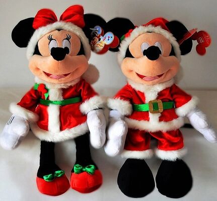Custom Plush Toys Christmas Disney  Mickey Mouse And Minnie Mouse Toys 45cm