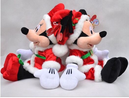 Custom Plush Toys Christmas Disney  Mickey Mouse And Minnie Mouse Toys 45cm