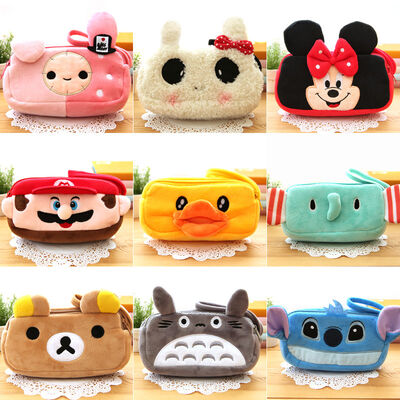 Stationery Animal Plush Pencil Case Animal Zipper Pencil Pouch For Promotion Gifts