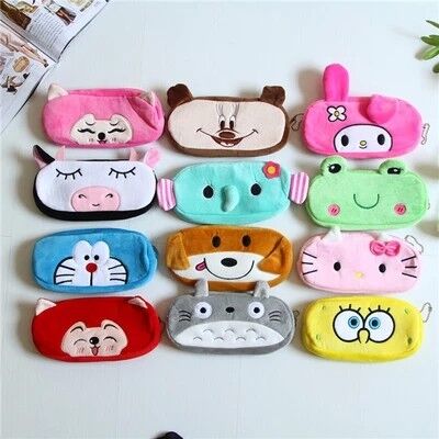 Kids Cute Animal Pencil Case / Cool Plush Pencil Bag for School