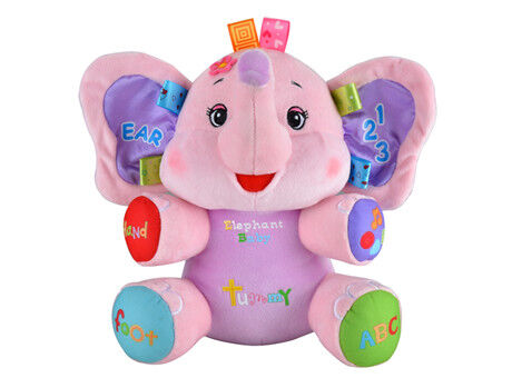 Talking Blue Elephant Cute Baby Plush Toys With Music Animals For Baby Learning