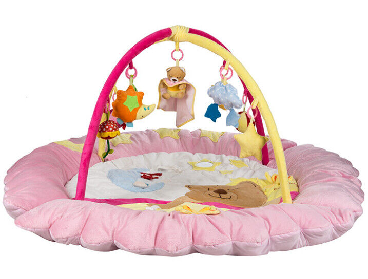 Pink Baby Play Gym and Mat , Baby Growing Baby Musical Play Gym